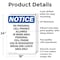Signmission No Personal Cell Phones Allowed, 18 in W x Rectangle, Aluminum OS-2PACK-NS-A-1824-V-16161 - alternate 3